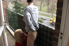 Blowjob On Balcony