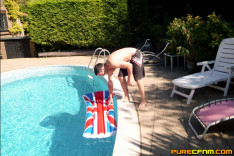 Asleep In The Pool — PureCFNM, starring Donna Mills, Kellee, Tinkerbell, Zara Gold